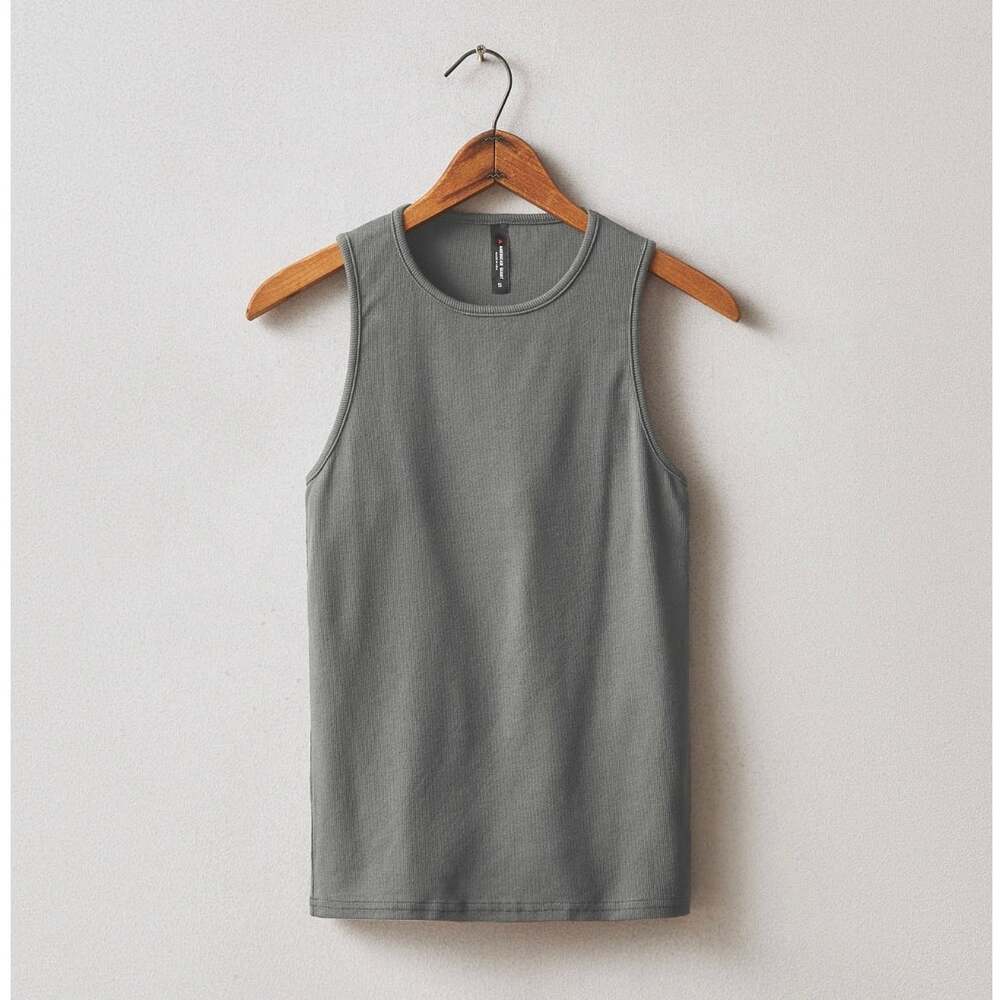 American Giant Women's Luxe Rib Tank Monument Grey Size Medium NWOT